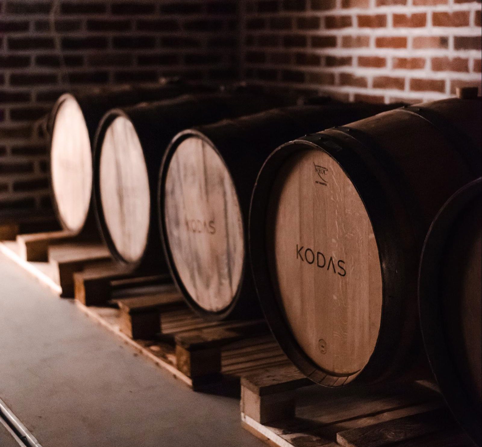 Cider barrels in Kodas brewery